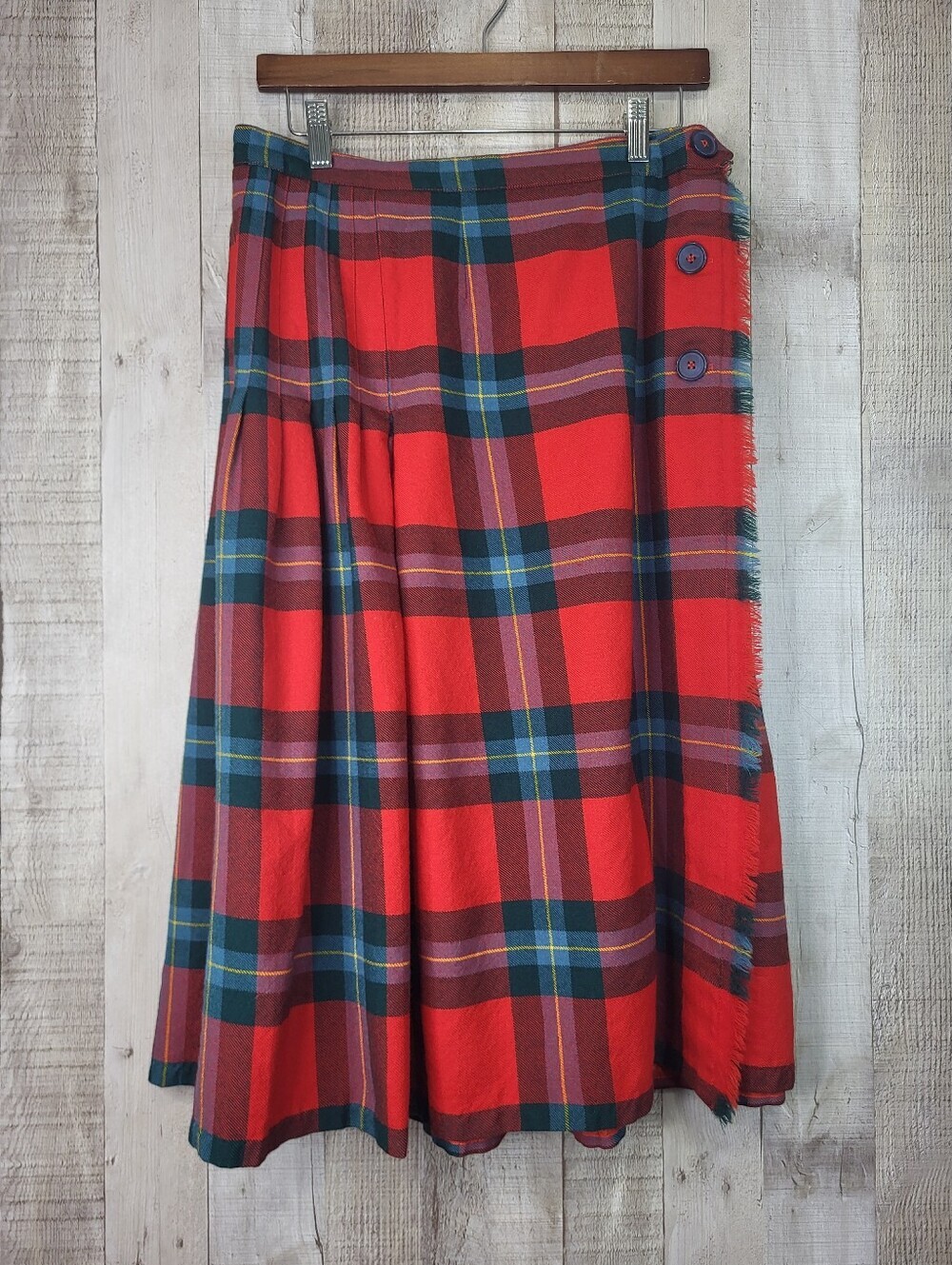 Surrey Classics Canada Wool Plaid Skirt.